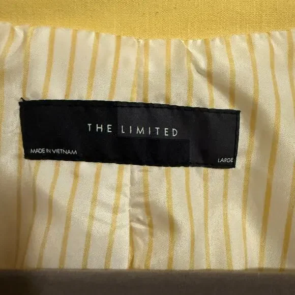 The Limited Yellow Blazer Jacket Size L - Picture 5 of 11